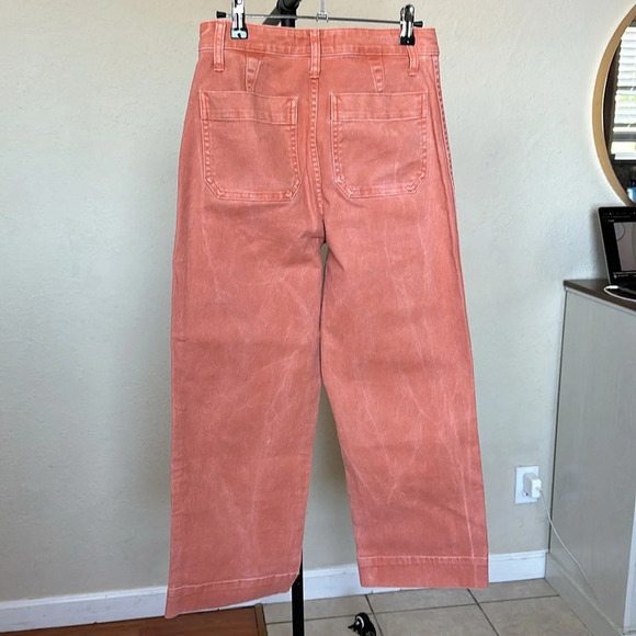 Madewell Slim Emmett‎ Wide-Leg Crop Pants in Sweet Dahlia Size 25 - Picture 9 of 12
